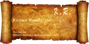 Kozma Ramóna névjegykártya